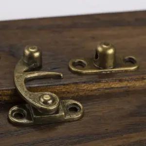 엔틱 잠금장치 나무 보석 장식물 상자 손잡이 고리 선물상자 와인상자