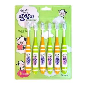 자일리키드 말랑이칫솔 2스텝/ 6세 6개입/ 영구치케어 말랑이칫솔