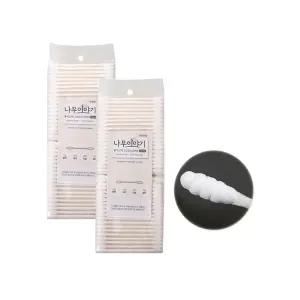 나무이야기 종이스틱 고급 회오리 면봉 400P (7659)-O 원형면봉 화장면봉