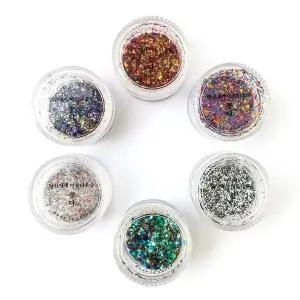 글리터파우더 6종 셀프네일 아트 재료 컬러 파우더 (WFKBJHK)