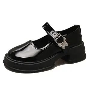 [하프클럽/]캐주얼 여자 통굽 로퍼 슈즈 신상 패션 키높이 구두