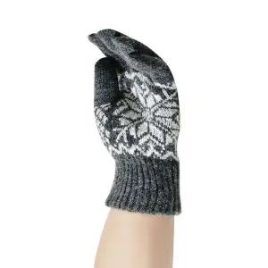 [하프클럽/]눈꽃무늬 남성 겨울 장갑 가벼운 손가락 따뜻한 방한