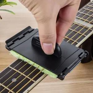 [하프클럽/]기타줄 클리너 손잡이형 현악기 청소기 양면 면소재 악기 관리