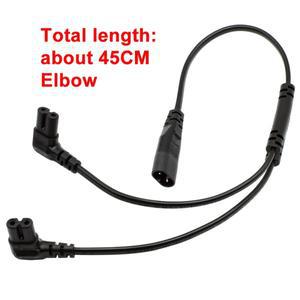1PC IEC 320 C8 2Pin 남성 - x Y 분할 전원 케이블 검정/흰색 연장 코드