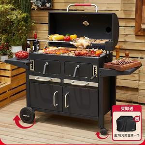 훈제 바베큐그릴 숯불그릴 화로 불판 대형 펜션 캠핑 유리투명창 T4 내열