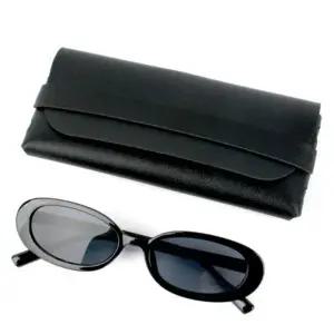 [하프클럽/]선글라스 캣아이 타원형 패션 포토아이템 레트로 블랙