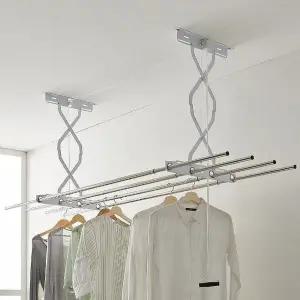 다용도실길이조절빨래봉 국산 스테인레스 렉 스텐 원룸세탁걸이대 2단