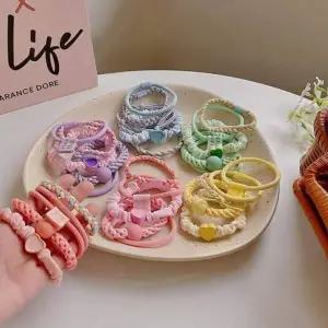 러블리 6color 헤어끈 세트 컬러풀 헤어밴드 패션헤어