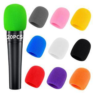 [미국배송] 마이크 폼 마이크용 코메멜라 팝 필터 일회용 커버 20개의 컬러풀 윈드스크린 재사용 가능 커버