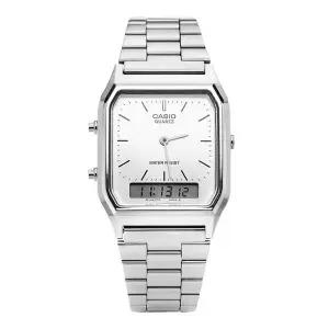 남녀공용 Analog Digital Square 메탈 손목 시계(R1)(AQ 230A 7DHDF)