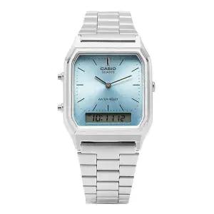 남녀공용 Analog Digital Square 메탈 손목 시계(AQ 230A 2A1MQYDF)