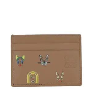 로에베 캣츠 프린트 가죽 카드 지갑 C643322X47 9579