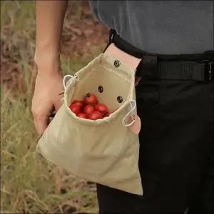 과일 채집 수확 허리 벨트 가방 휴대용 캔버스 힙색 아웃도어가방 (WFKCFE4)