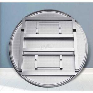 원형 테이블 접이식 식탁 펜션 파티 입식 포차 스텐 음식점 화이트 90cm 거실 드럼통