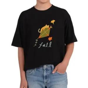 오버핏반팔티 가을 연날리기 고양이 단풍 다양한색상 전사이즈 (WFKC7H7)
