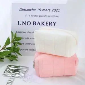 여행용 파우치 대용량 파스텔 화이트 메이크업 화장품 (WFKE422)