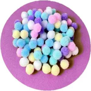 1000피스 마카롱 파스텔 컬러 폼 볼 작은 사이즈 1CM/0.4인치 벌크 면 아트 공예 DIY 크리에이티브 공예를