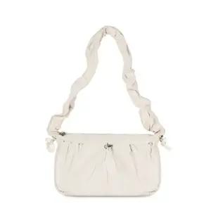 고품질 숄더백 여성 캐주얼 곱창끈 주름끈 가방 연베이지 (WFKDXJN)