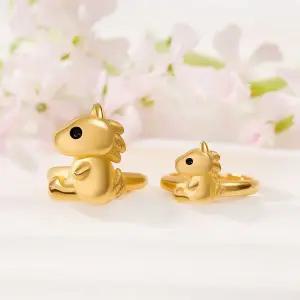 [뽀르띠] 순금 24K 1g 말띠 붉은 말 돌반지