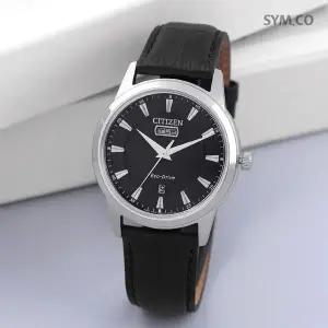 [시티즌] AW0100-27E 에코드라이브 모던 심플 아날로그 데이데이트 남자 가죽 시계 d