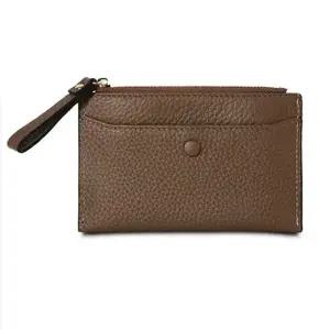 카드지갑 미니 가죽 지퍼 선물 심플 다크그레이차콜 (WFKDXYU)