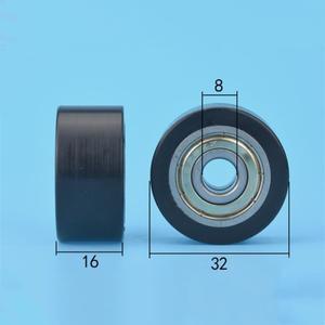 호환 나일론 플라스틱 코팅 플랫 롤러  628 베어링  도르래 가이드 휠  저소음 8x32x16mm  10