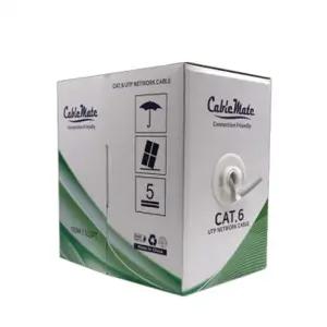 CAT.6 UTP 랜케이블 회색 100미터 박스형-제작용CAT6 100M 랜선 인터넷 제작형