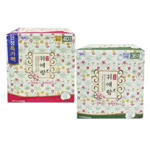 쏘피 귀애랑 중형 대형 생리대중형 날개형 생리대날개형 여성용품TJ