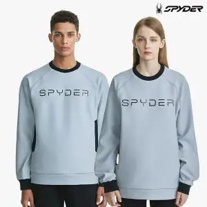 스파이더 [스파이더 본사] 공용 프론트 레터링 로고 맨투맨 SPGWCNRL332ULBL