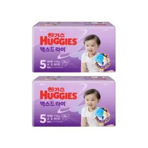 하기스 기저귀 맥스드라이 공용 밴드 5단계 50p X 2팩 BNS