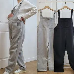 [보리보리/마미누리]임산부 면 기모 멜빵바지 겨울 임부복 임부 멜빵팬츠