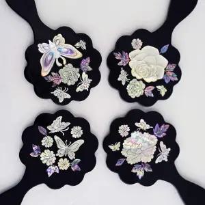 나빌레라 꽃 자개 공주손거울 손잡이거울 미니손거울 외국인선물 답례품