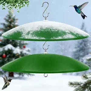 19인치 초대형 다람쥐 배플 벌새 모이통 그늘막 돔 커버 새 레인 가드 야외에서 셰퍼드 후크 걸이 방지