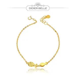 디디에벨라 24k 순금 양면 물고기 팔찌3.75g