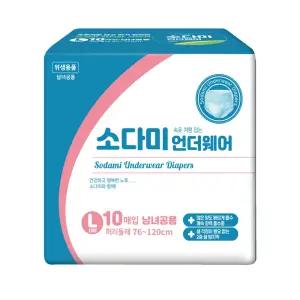 소다미 성인용 팬티 기저귀 대형 10개입 x 8개