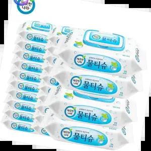 욕실 깨끗한나라 페퍼민트 물티슈캡형 60매 24팩