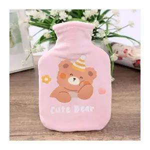 곰돌이 파우치 보온 물주머니 200ml 찜질 손난로 핑크 (KYR-WD385F8)