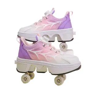 바퀴 신발 롤러 스케이트 슈즈 패션 운동화 인라인 레트로 아동 청소년용 스니커즈
