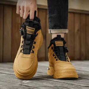 남성 2컬러 다이얼 스트릿 기모 스니커즈 Z M066 데일리스니커즈 겨울신발 남성스니커즈 기모스니커즈