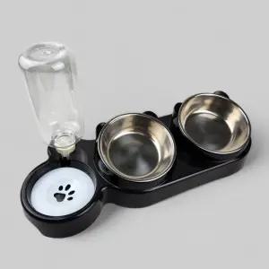 강아지 고양이 식기 스텐 2구 물그릇 밥그릇 세트