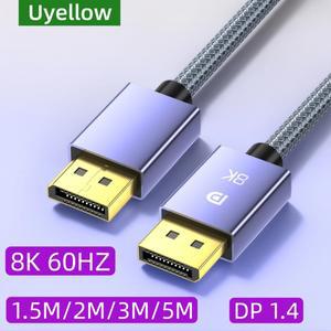 유옐로우 DP1.4 케이블 8K DP 1.2 4K 120HZ 144HZ UHD 울트라 고화질 비디오 디스플레이포트 5m 프로젝터용