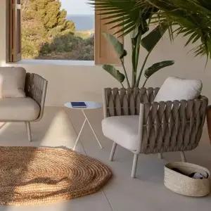 야외용 테라스 쇼파 라탄소파 소파 2인용 수영장 정원