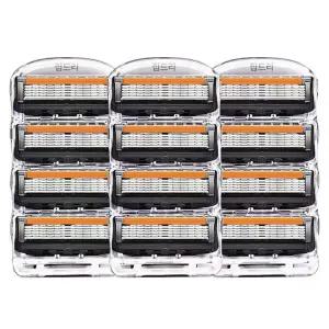 질레트 호환용 면도날 신형 프로글라이드 퓨전 파워 5중 면도날 12개입