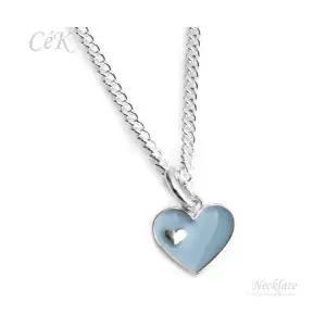 클루아조네코리아 키즈 은목걸이 실버 하트 각인가능 CeK Kids 8196BKN