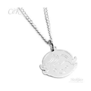 클루아조네코리아 키즈 은목걸이 스터링실버 소녀 각인가능 CeK Kids 8188KN