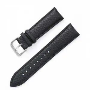 [셀러에이드]민무늬패턴 밴드 블랙 시계 소가죽 줄 가죽