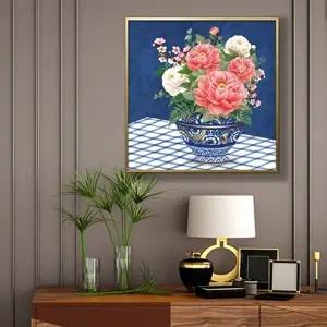 목단그림액자 풍수그림 돈들어오는 꽃그림 50 PEOVA6 (KYR-WFE121C)