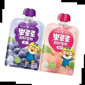 워터젤리 뽀로로 포도 복숭아 각 120ml 10개