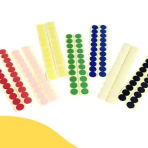 7컬러 원형 찍찍이 테이프 접착 까슬이+보슬이 1세트