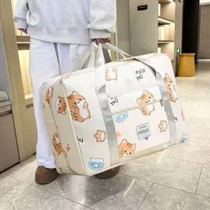 귀여운 고양이 디자인 포인트 작은 소품 보관 프론트 미니포켓 유치원 어린이집 이불 가방 침구 수납 백